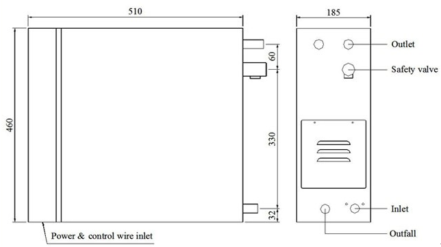 Digital vapor Electric Steam Generator heat recovery for home spa 10.5kw 3 phase