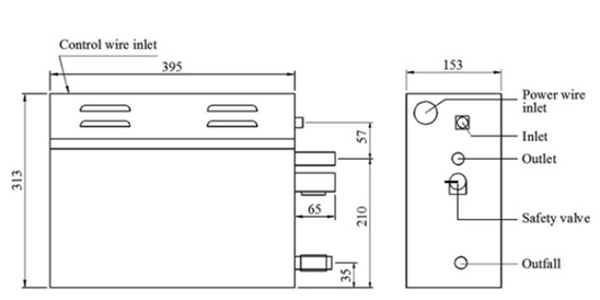 4.0kw Heat Recovery Three Phase Sauna Steam Generator Auto Drain For Residential Use