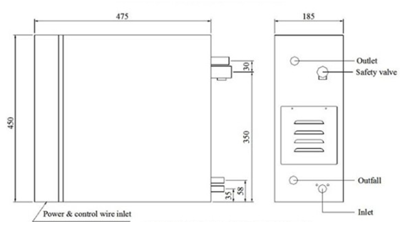 3 Phase Wet Steam Bath Generator 10.5kw 400v for steam room