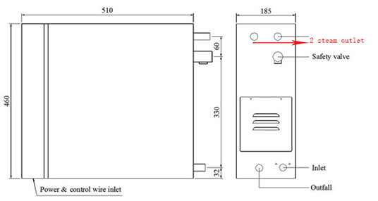 Waterproof Commercial Steam Generator Grey 16kw 400v 3 Phase