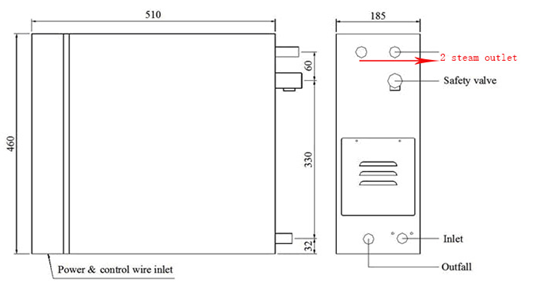 22.5kw Electric steam shower generator 400V for steam room / steam bath