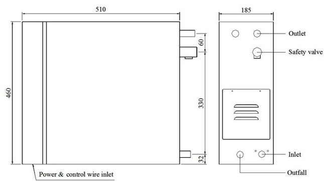 Automatic Steam Room Steam Generator With Stainless Steel Steam Nozzle