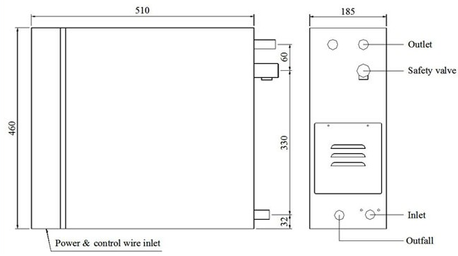 Electric Residential Steam Generator , 7kw 380V residential steam generator