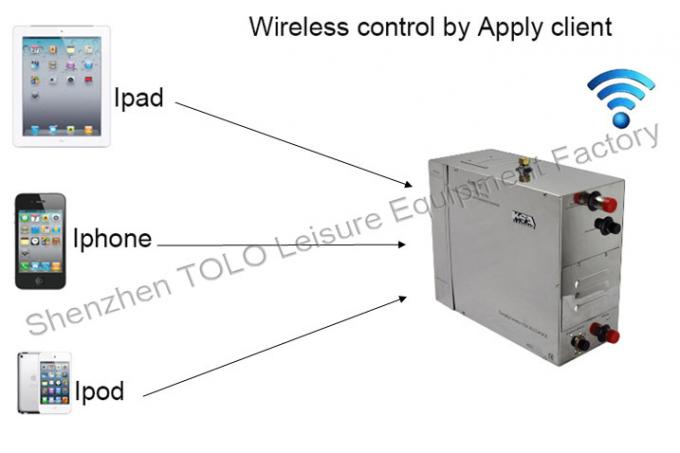 Wireless Control 4.5kw Steam Bath Generators 220v / 380v Auto-descaling for Turkish Bath