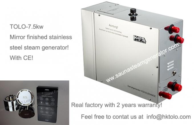 Stainless steel Steam Bath Generator , 12kw electric wet steam generator