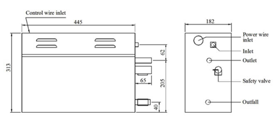 400V Electric Sauna Steam Generator Cuboid 9kw with three phase